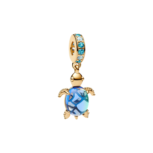 Charm Tortuga Azul Dorada