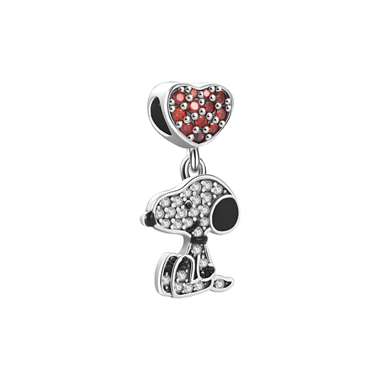 Charm Snoopy Zirconias Colgante