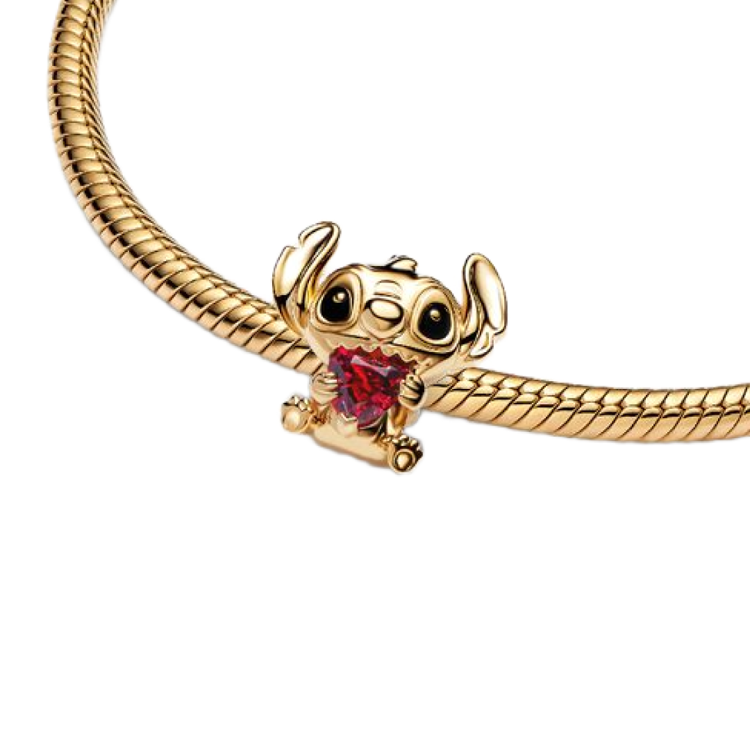 Charm Stitch Dorado Corazon