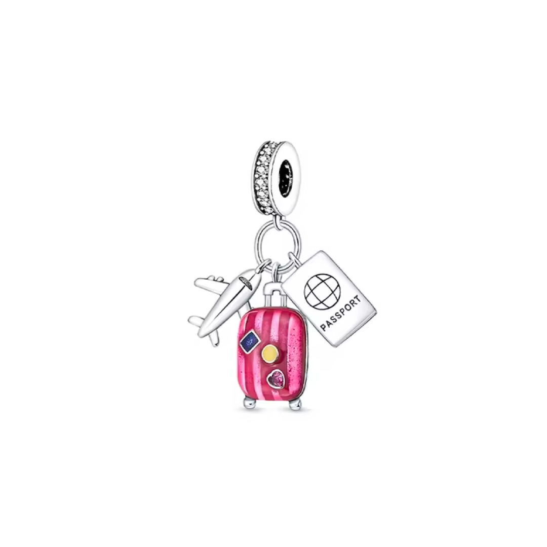 Charm Viaje Maleta Rosa