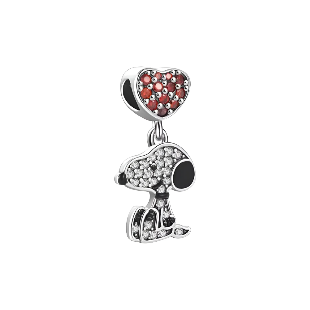 Charm Snoopy Zirconias Colgante